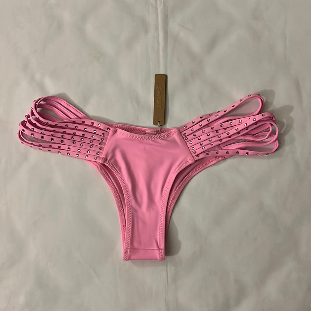SKIMS RHINESTONE STRAPPY BIKINI BOTTOM
